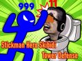 თამაში სტიკმანის გმირი Skibidi Tower Defense ონლაინ