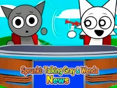 თამაში Sprunki: Talking Grey და Wenda News ონლაინ