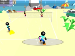 თამაში Stickman Beach ფრენბურთი ონლაინ
