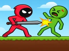 თამაში Red Stickman vs Monster School ონლაინ