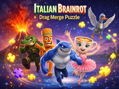 თამაში იტალიური Brainrot Drag Merge Puzzle ონლაინ