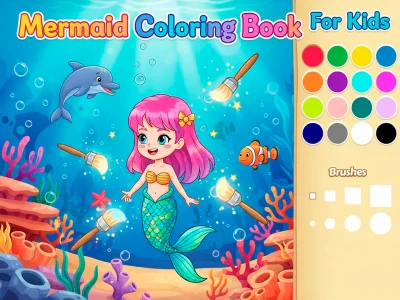 თამაში Mermaid Coloring Book ბავშვებისთვის ონლაინ