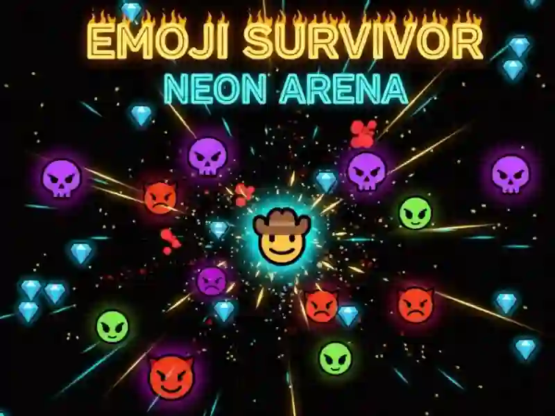 თამაში Emoji Survivor — ნეონის არენა ონლაინ