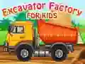 თამაში Экскаватორების ქარხანა ბავშვებისთვის ონლაინ