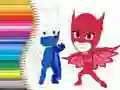 თამაში PJ Masks-ის შეღებვის წიგნი ონლაინ