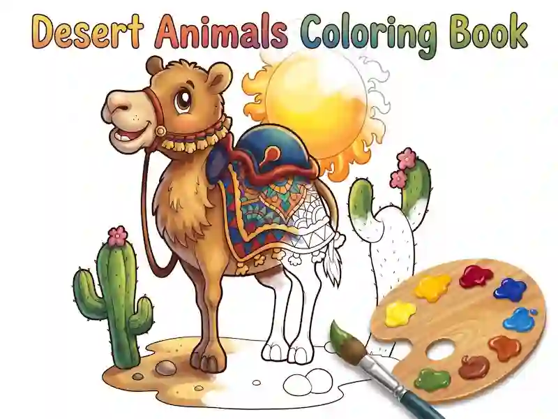 თამაში Desert Animals Coloring Book ონლაინ