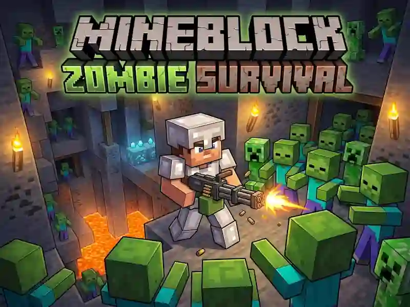 თამაში Mineblock Zombie Survival ონლაინ