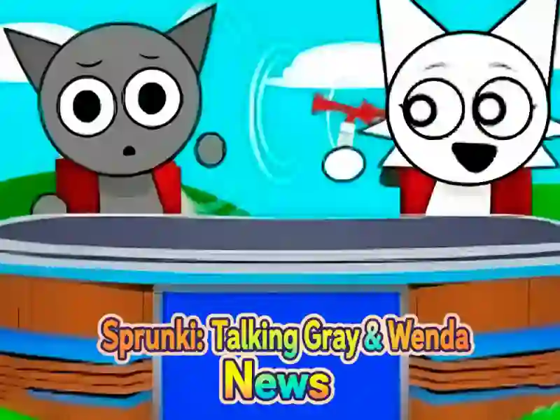 თამაში Sprunki: Talking Grey და Wenda News ონლაინ
