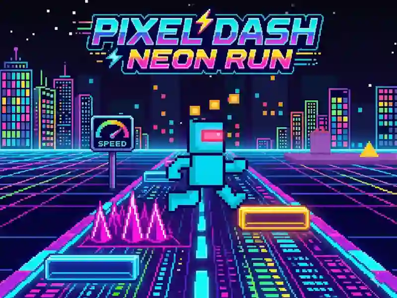 თამაში Pixel Dash Neon Run ონლაინ