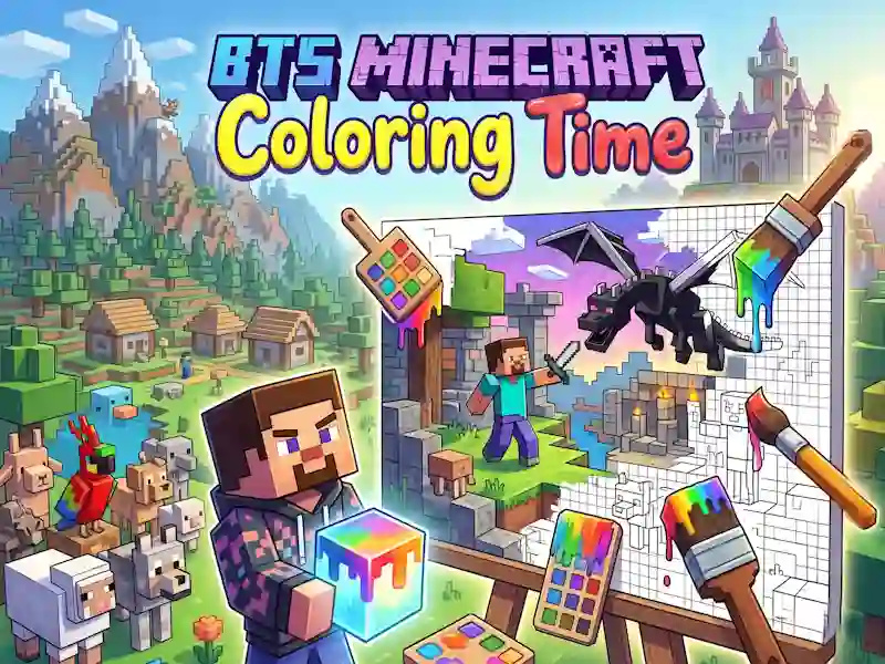 თამაში BTS Minecraft Coloring Time ონლაინ
