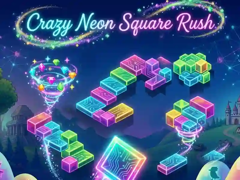 თამაში Crazy Neon Square Rush ონლაინ
