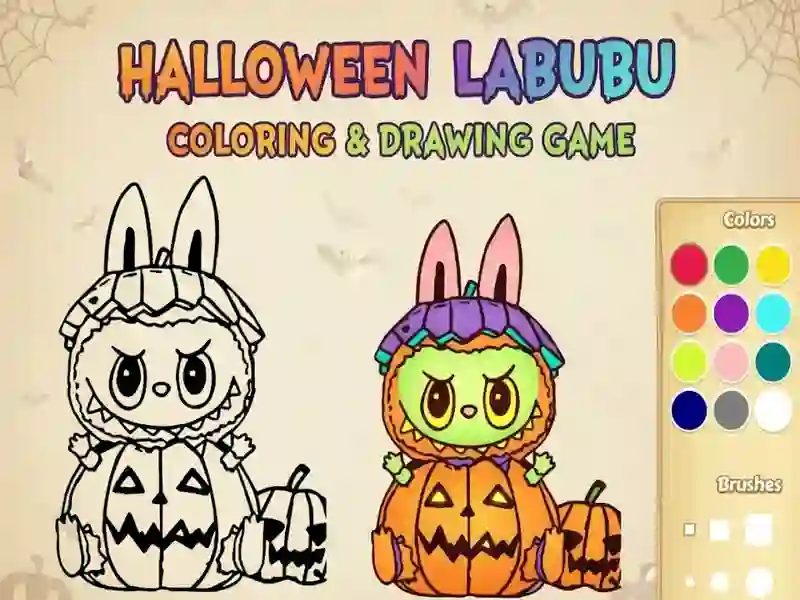 თამაში Halloween Labubu Coloring & Drawing თამაში ონლაინ