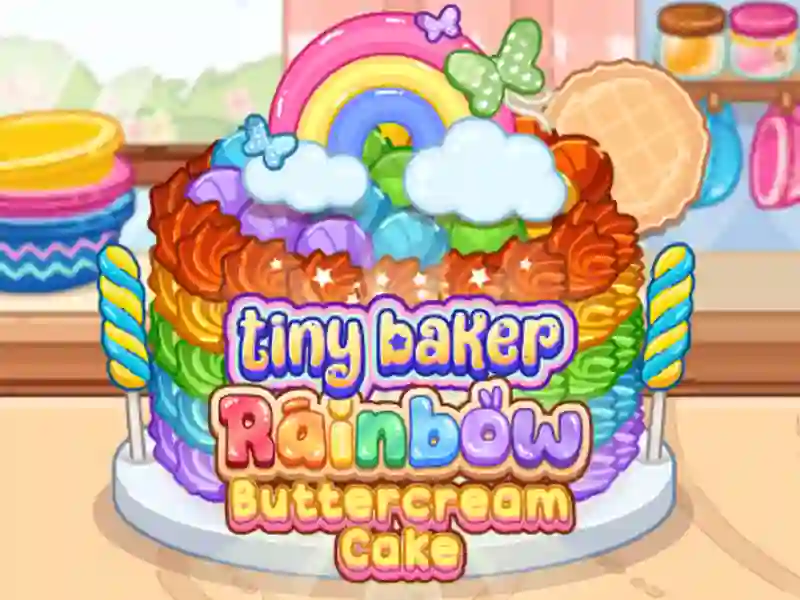 თამაში Tiny Baker: Rainbow Buttercream Cake ონლაინ