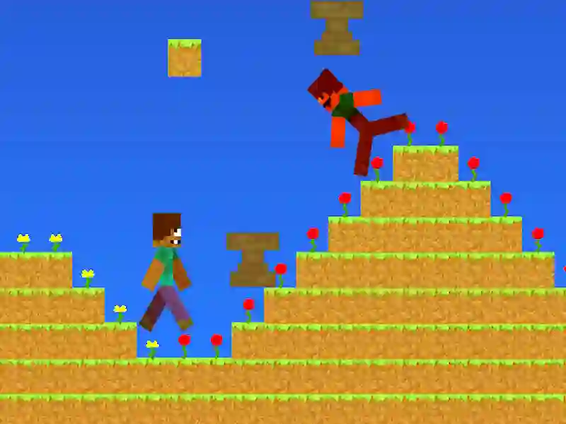 თამაში Noob vs pro, მაგრამ anvil წვიმის minecraft ონლაინ