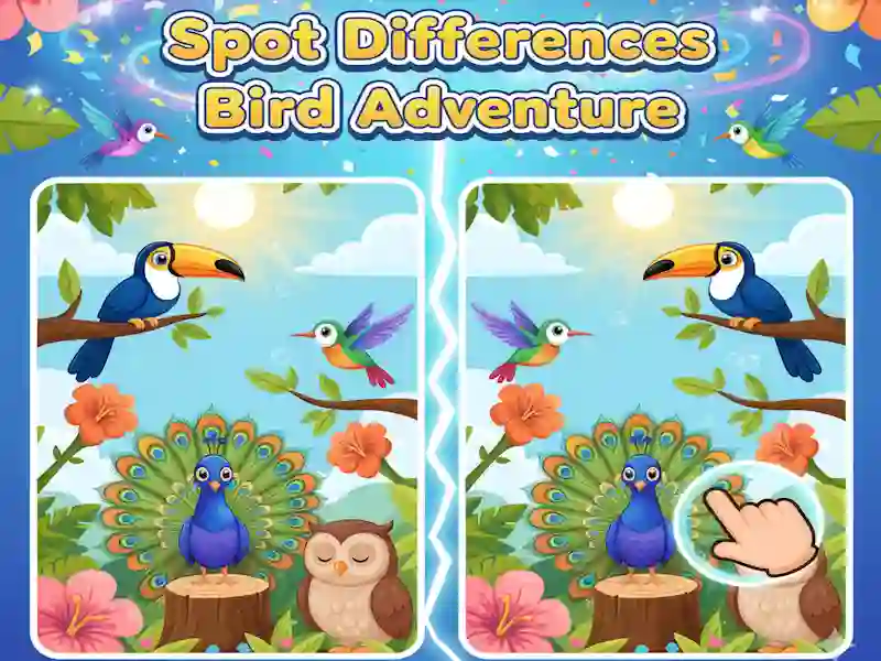 თამაში Spot Differences Bird Adventure ონლაინ