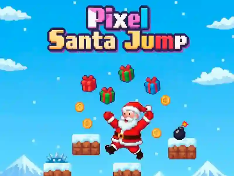 თამაში Pixel Santa Jump ონლაინ