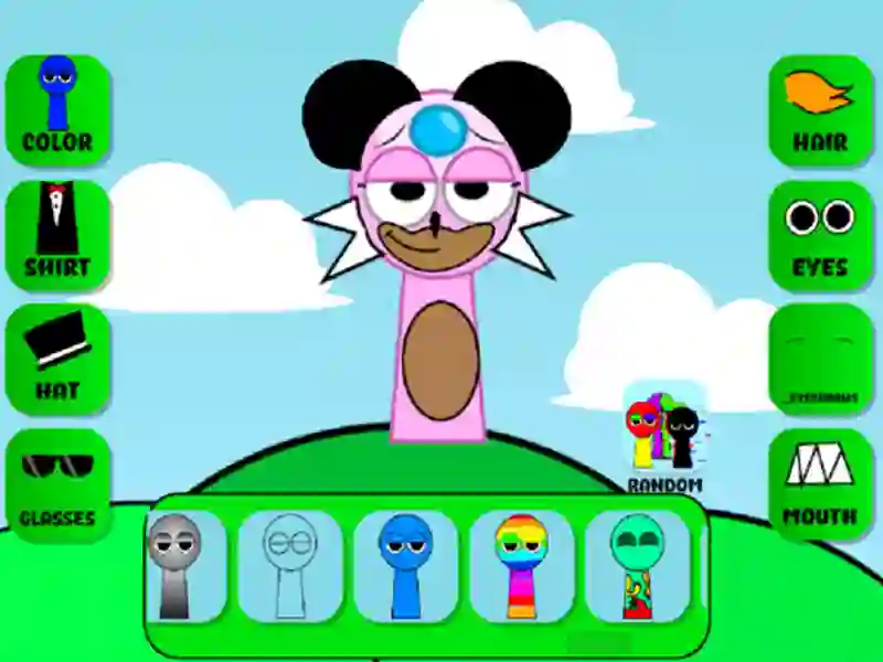 თამაში Sprunki პერსონაჟის მწარმოებელი OC ონლაინ