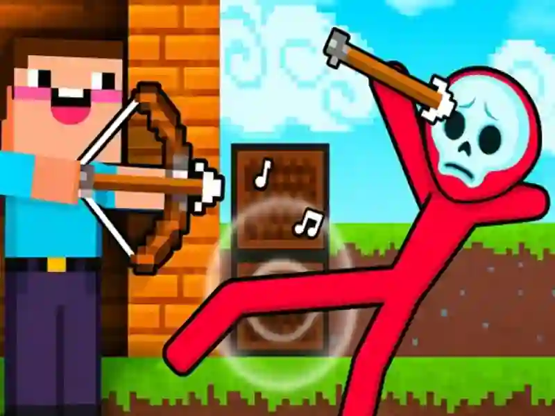 თამაში Noob Archer vs Stickman Zombie ონლაინ