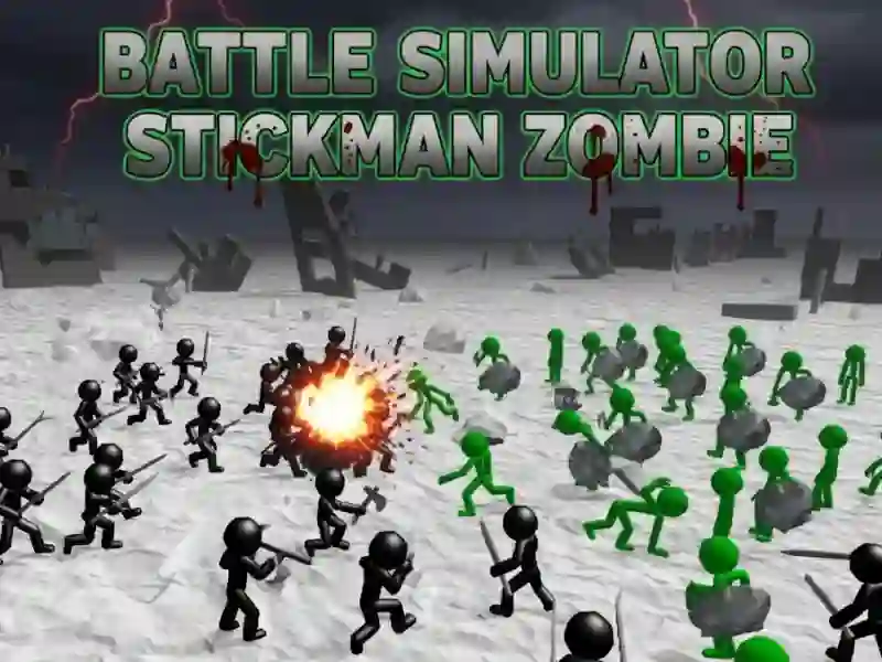 თამაში Battle Simulator Stickman Zombie ონლაინ