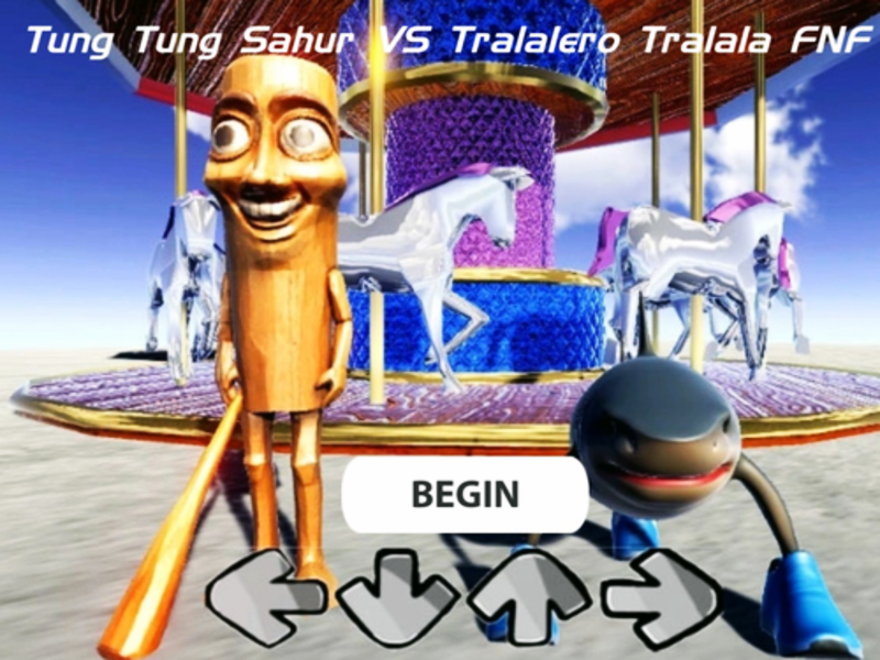 თამაში Tung Tung Sahur vs Tralalero Tralala FNF ონლაინ