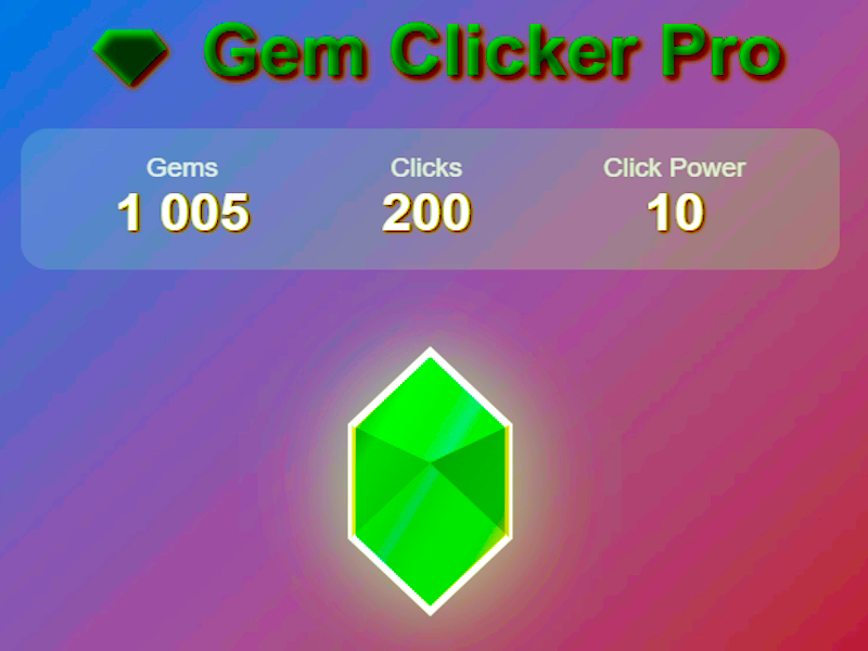 თამაში Gem Clicker Pro ონლაინ
