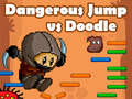 თამაში მხოლოდ საშიში ხტომა Doodle Jump-ის წინააღმდეგ ონლაინ