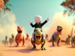 თამაში Stickman: დინოზავრების არენა ონლაინ