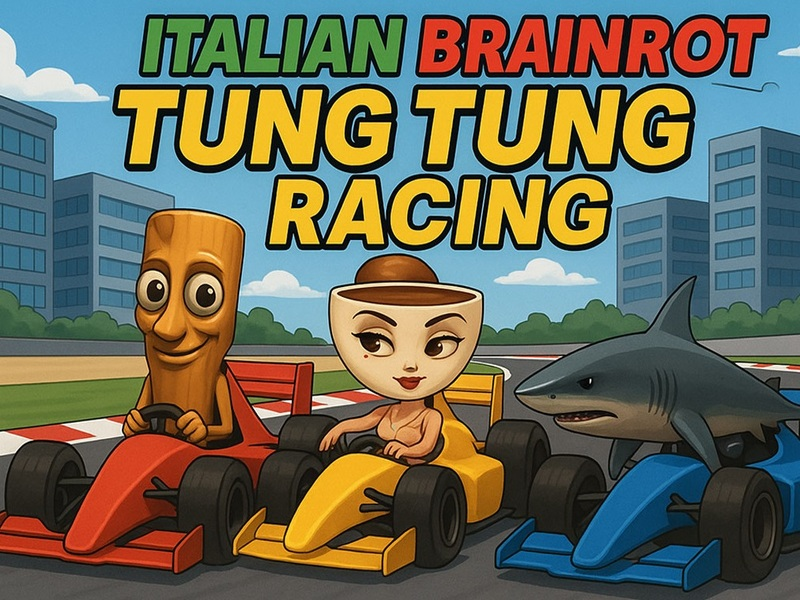 თამაში იტალიური Brainrot Tung Tung Racing ონლაინ