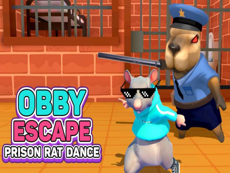 თამაში Obby Escape: ციხის ვირთხების ცეკვა ონლაინ