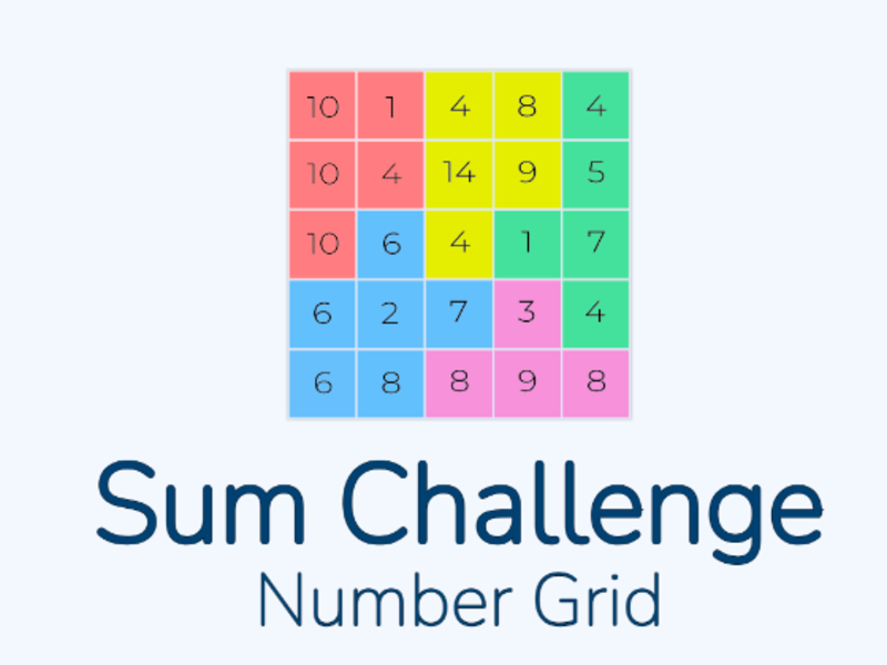 თამაში Sum Challenge Number Grid ონლაინ