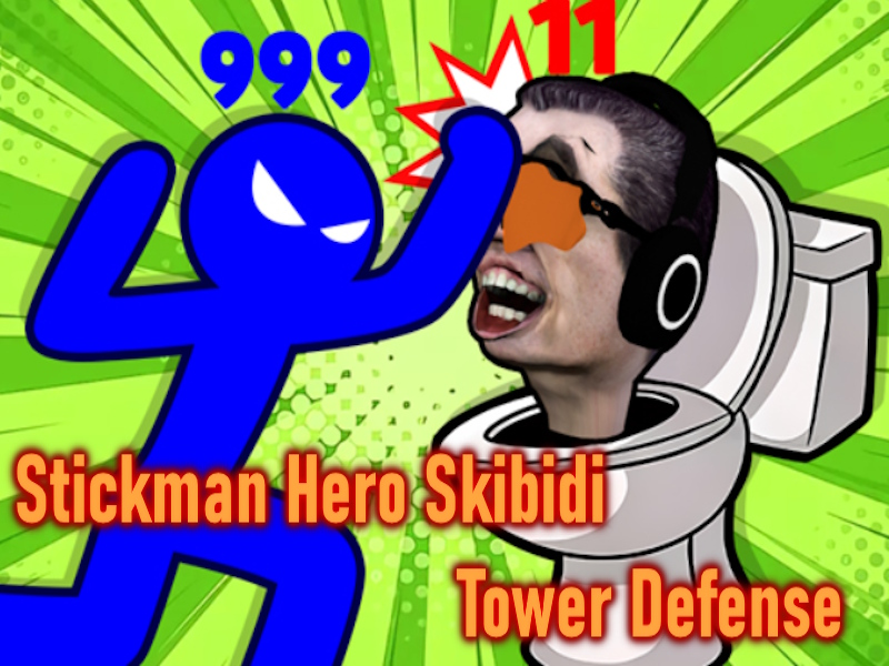 თამაში სტიკმანის გმირი Skibidi Tower Defense ონლაინ
