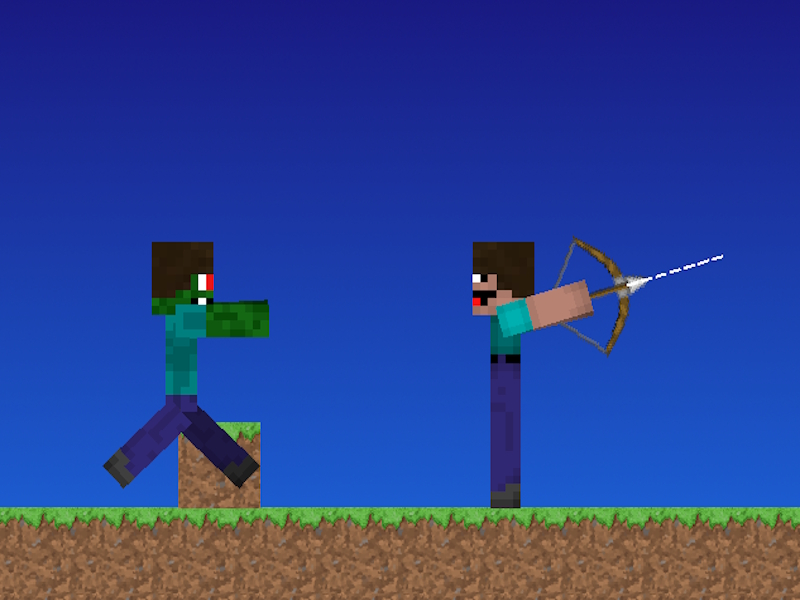 თამაში Noob vs Pro, მაგრამ მშვილდოსნები Minecraft ონლაინ